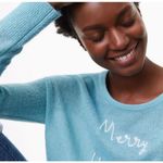 Loft Mint Seafoam Green Thin Light Holiday Sweater mohair wool blend small Photo 1