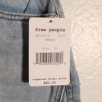 Free People NWT Distressed Light Denim Skirt Photo 9