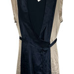 Michelle Mason MASON by  Navy Taupe Sleeveless Dress Size 10‎ Silk Photo 0