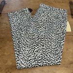 Michael Kors Woman’s  Miranda Jaguar Print Cotton Pants Black and White Size 12 Photo 4