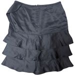 The Limited Vintage Y2K‎  Black Ruffle Tiered Satin Skirt Size 4 Whimsigoth Photo 1