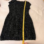Parker  BLACK Serena Dress‎ Black Silk Sequins Mini Dress Size 4 Photo 12