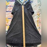 TOI ET MOI M Metallic Silver Black Ribbed Cocktail Dress Size M Photo 1