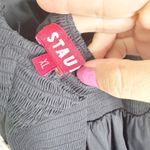 STAUD  Womens Landry Mini Dress Smocked Sleeveless Tiered Black Size XL NEW Photo 6