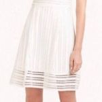 J.Crew Antique White Striped Eyelet V-Neck Mini Dress Photo 0