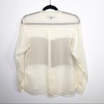 Naven  sheer button down color block silk blouse Photo 6