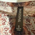 Massini  3/4 Long Sleeve Dress - Pink and Purple Pattern Floral Size S Photo 3