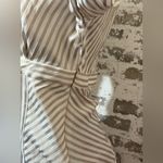 ZARA  Gray Striped Button Down Shirt Photo 5