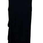 Talbots  Plus Black‎ Sleeveless Knit Midi Dress Size X Side Tie Comfort Stretch Photo 0