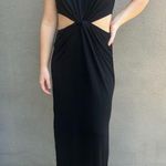 Boutique bought Black Knit Cut Out Shoulder Pad Maxi Dress Photo 1