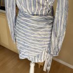 Majorelle  Miranda‎ Mini Wrap Dress in Blue Picnic Size Small Photo 2