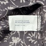 Gap  Blouse Women Puff Sleeve Floral Print Popover Top Gray Neutral Casual Size S Photo 5