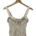 Free People  Chevron Stripe Tie Front Tank - Ivory Multi - 0 Photo 0