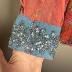 Arrata Silent Journey NWOT Girls Are Young Button Down Mesh Embroidered Top XL Pink Photo 7