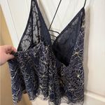 Anthropologie Sachin & Babi Navy and Gold Lace Dress Photo 9