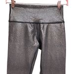 Lululemon  Wunder Under *Shine 28" Luminosity Foil Print Black Copper Foil Size 8 Photo 2