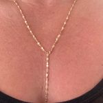 Celebrity Stylist Designed Real 14k Solid Gold Lariat Necklace Holiday Gift! Photo 3