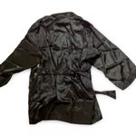 Judith Hart Short Satin Robe Black Photo 4