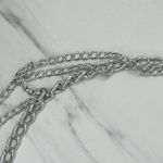 Draped Silver Tone Metal Chain Link Belt Y2K XS/Small XS/S ✨ Photo 7