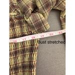 Emory park  Plaid Mesh‎ Long Sleeve Bodycon Mini Dress Size Small Light Academia Photo 7