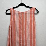 Womens Linen Blend Tank Dress Small Boho Lightweight Costal Beachy Lagenlook Orange Photo 5