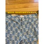 Parker NWT Stella  blue/white cropped‎ damask ikat pants golf size medium. Photo 4
