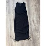 LIONESS ‎ Military Minds Mini Dress Black Sleeveless Ruched Bodycon Women's XXL Photo 2