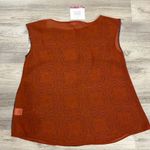 NWT Carolina Store Orange, Blue & Pink Print Sheer Sleeveless Blouse Size 12 Orange Photo 5