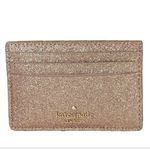 Kate Spade Gold Glitter Card Holder Wallet NWT Photo 3