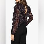 Reiss  Faiza India Ruffle Pintuck Blouse in Fall Winter Floral Print | US 4 Photo 1