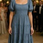 Sonoma  Ditsy Floral Maxi Dress Cottagecore Puff Sleeve Square Neck Summer Spring Photo 0