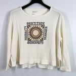 Anthropologie gratitude graphic thermal long sleeve oversized tee size small Photo 2