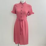Monteau  Dusty Rose Midi Dress with Button Detail Photo 1