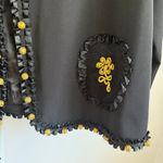 Victor Costa Occasion Jacket Embellished Ruffle Trim Party Plus Size 3X Black Photo 2