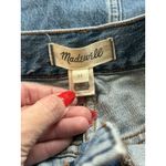 Madewell  Denim Mid-Rise Maxi Skirt Womens 30 Blue  Jean Front Slit Faded Photo 1