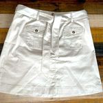 LIKE NEW midi khaki‎ tie waist Boden skirt with utility pockets size 16 Tan Photo 0