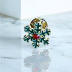 Set of 3 Christmas Enamel Lapel Pins NEW Photo 2