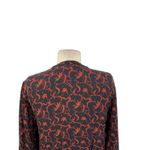 ALC Frank A.L.C. Legend Dress Silk Long Sleeve Paisley Print Rust Black Size 6 Photo 9