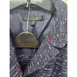 Lafayette 148 New York Tweed Blazer Skirt Suit Navy Multi Color Size 14 Size 16 Blue Photo 1