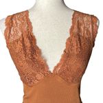 Cider  LACE V-NECK CAMI CROP TOP Photo 3