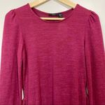 RDI  Women’s Long Sleeve Ruffle Bottom Dress Maroon Size Small NWT Photo 2