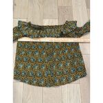 J.Crew Novelty Elephant Bohemian Animal Print Ruffle Blouse Travel Safari Sz 2 Photo 4