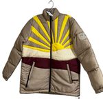 NWT WeSC Vegan Landscape Puffer Sunset Cactus Jacket Unisex Medium Yellow Photo 7