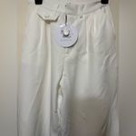 Princess Polly White Pleated Wide Leg Pants Size 4 Photo 5
