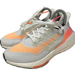 Adidas  Ultraboost 21 Crystal White Acid Orange Shoes Women's Size‎ 7 FY0400 Photo 0