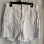 American Eagle Womens Shorts Size 6 White Strigid Perfect Bermuda Lightweight Photo 0