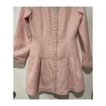 S'Edge Macy Tweed Mini Dress Light Pink Size Small NWT Faux Leather Details Photo 4