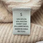 Anthropologie Aphorism Angora Rabbit‎ Hair Cable Knit Sweater Size S Pink Photo 6