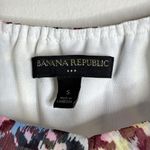 Banana Republic Factory Puff Short Sleeve Multicolor Abstract Print Blouse sz S Photo 7