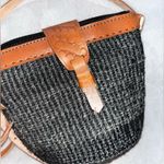 GITZELL Fairtrade African Basket Crossbody Bag NWT Gray Photo 1